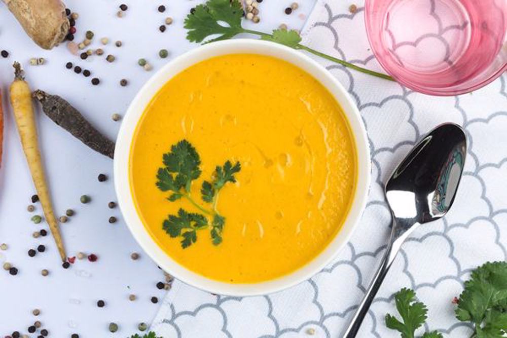 Supa Crema De Morcovi Cu Ghimbir Ingrediente Ceapa Alba Morcov Lamaie Supe Si Aperitive